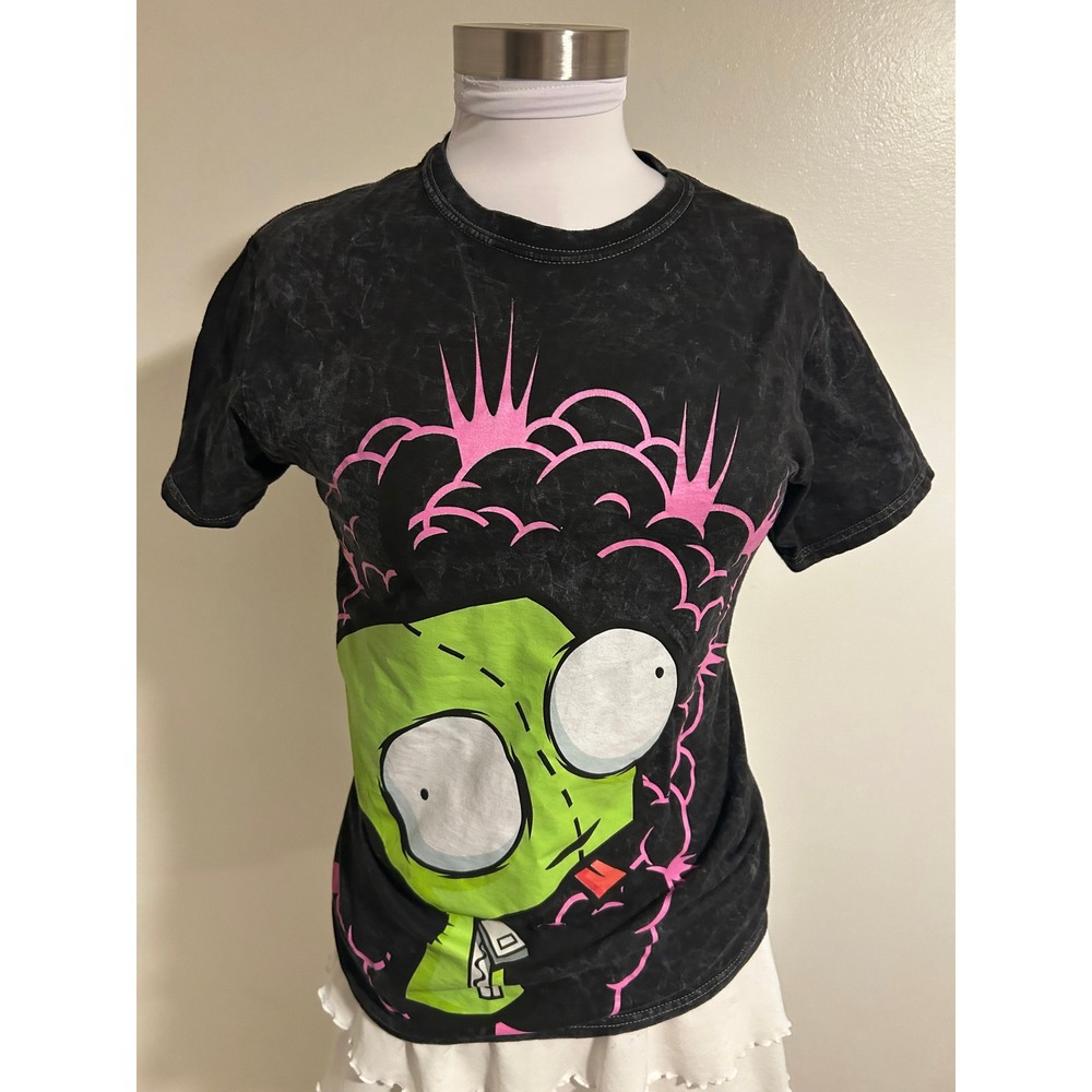 Invader Zim GIR Explosion Wash Boyfriend Fit Girls T-Shirt Size Small